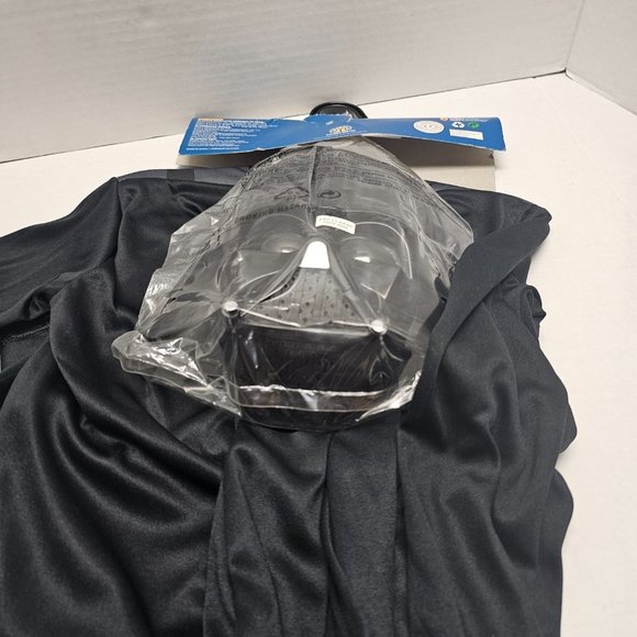 New Kid Child Star Wars Darth Vader Black Costume Mask Large 12 -14 Rubies 8-10 - Picture 3 of 14